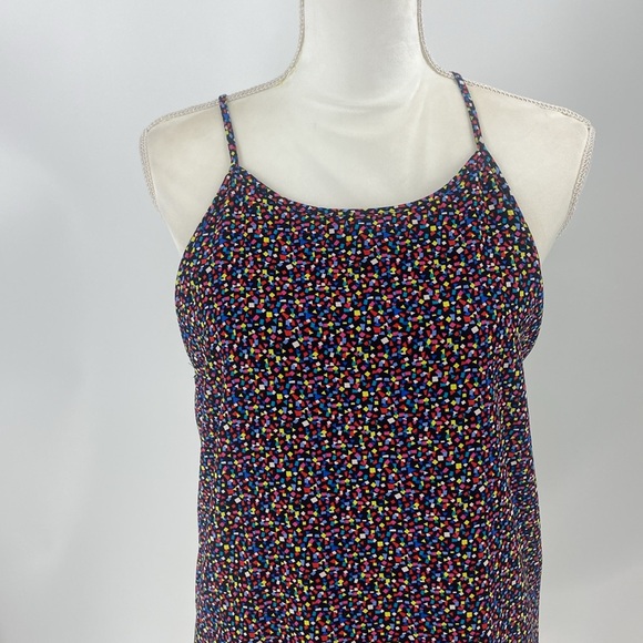 New York & Company ditzy print spaghetti strap swing dress XL - Picture 3 of 13